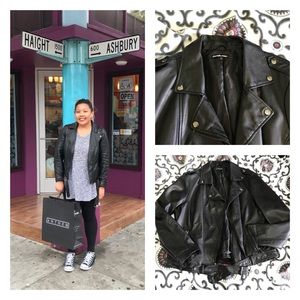 Charlotte Russe Black Leather Jacket 1X